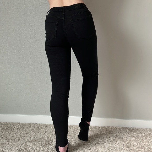 NWT Paige Anthropologie Jeans Gorgeous velvet panel black brand new - Picture 5 of 10